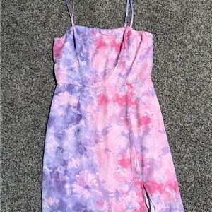 Francesca's Collections Pink and Purple Mini Dress